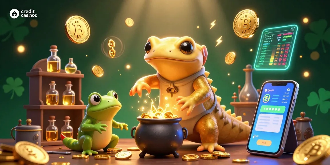Experience thrilling gameplay at credit card casinos with dynamic characters and vibrant casino elements.