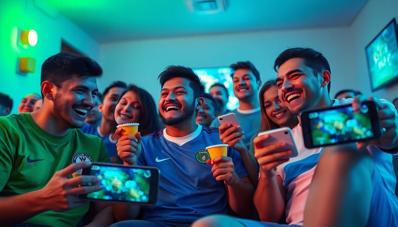 Fans engaging with Xoilac TV on multiple devices, enjoying live football streaming on joemadfan.com.