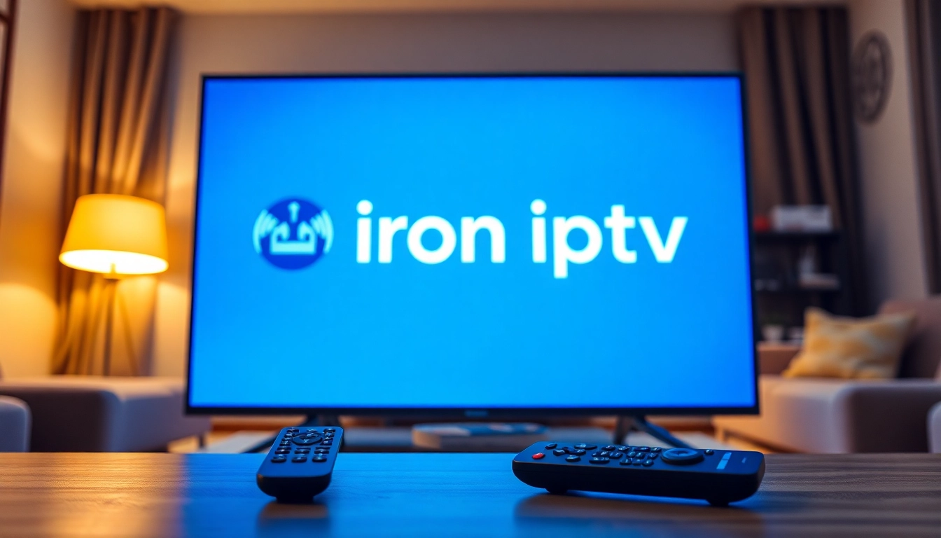 Watch your favorite shows with iron iptv on a sleek modern television in a cozy living room.