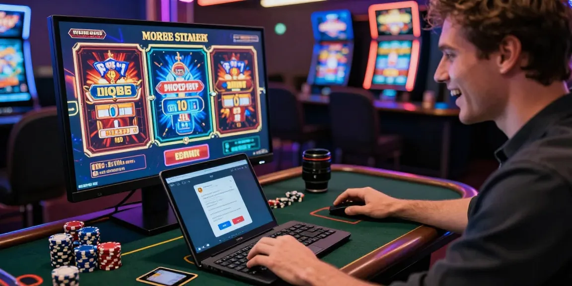 Player engaged in a credit card deposit transaction at online casinos, showcasing excitement and modern gaming setup.