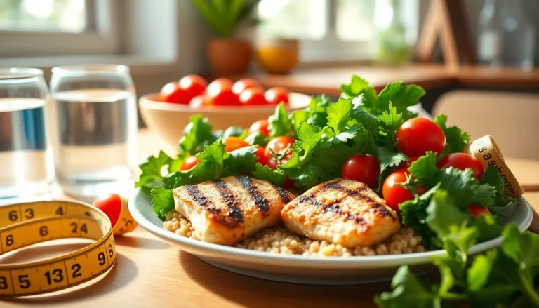 Enjoy a nutritious meal supporting weight loss goals with grilled chicken and fresh veggies.