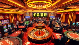 Explore a vibrant casino atmosphere showcasing Nhà cái uy tín with lively roulette, engaging gameplay, and ecstatic players.
