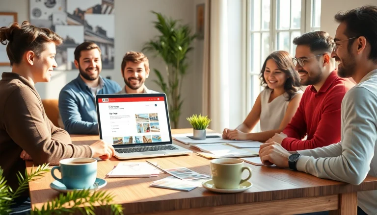 Experience the convenience of buying postage stamps online with a vibrant workspace scene.