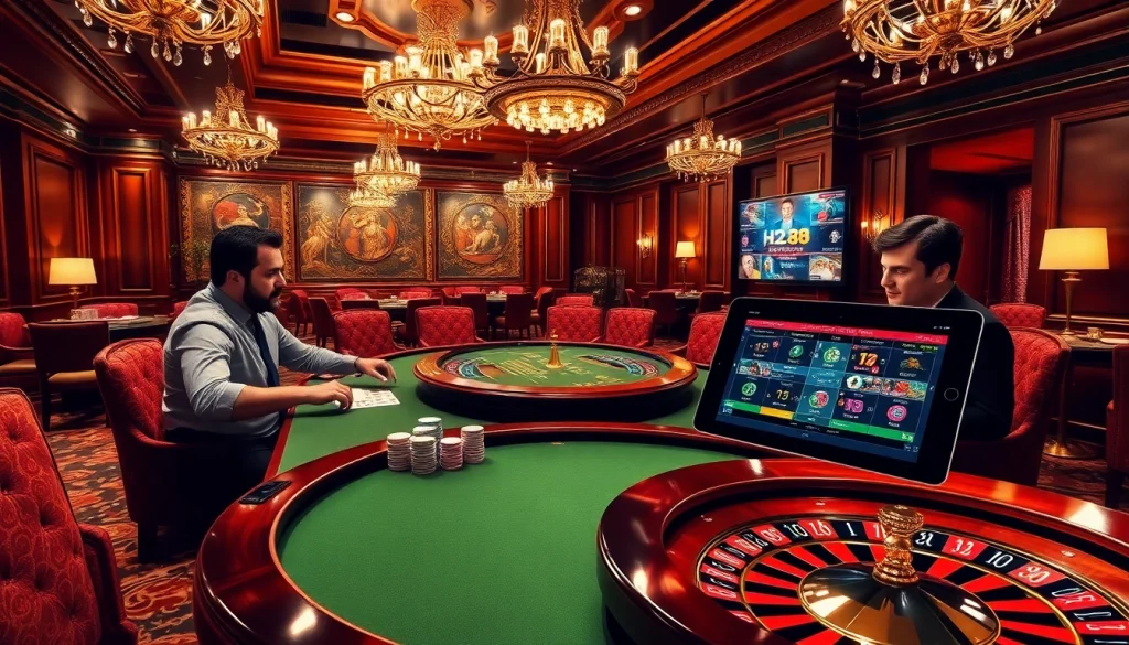 Engage with hz 88 at a vibrant casino table showcasing a thrilling poker game atmosphere.