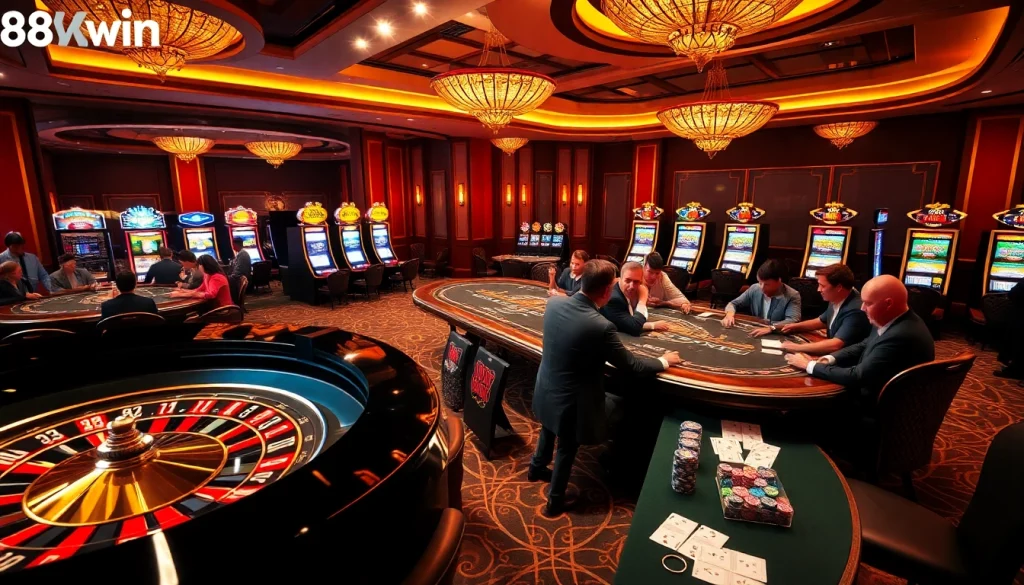 Experience thrilling gameplay at 98win's vibrant casino with exciting tables and slot machines.