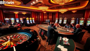 Experience thrilling gameplay at 98win's vibrant casino with exciting tables and slot machines.
