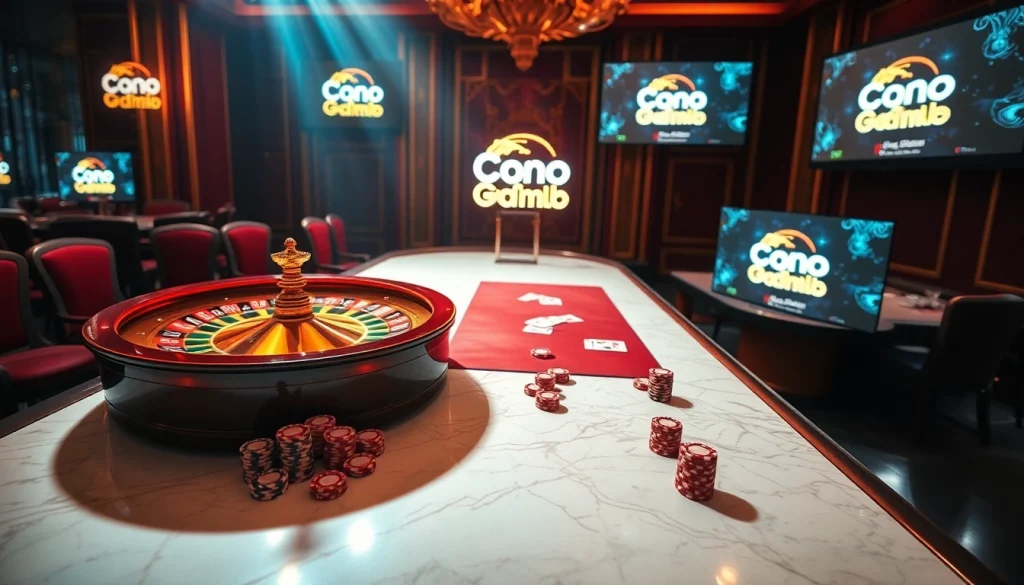 Cổng Game 789club showcasing thrilling casino excitement with poker chips and roulette.