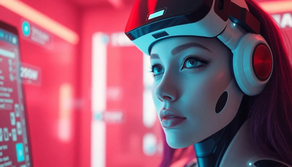 Engaging interaction with a lifelike sex AI character in a digital chat interface.