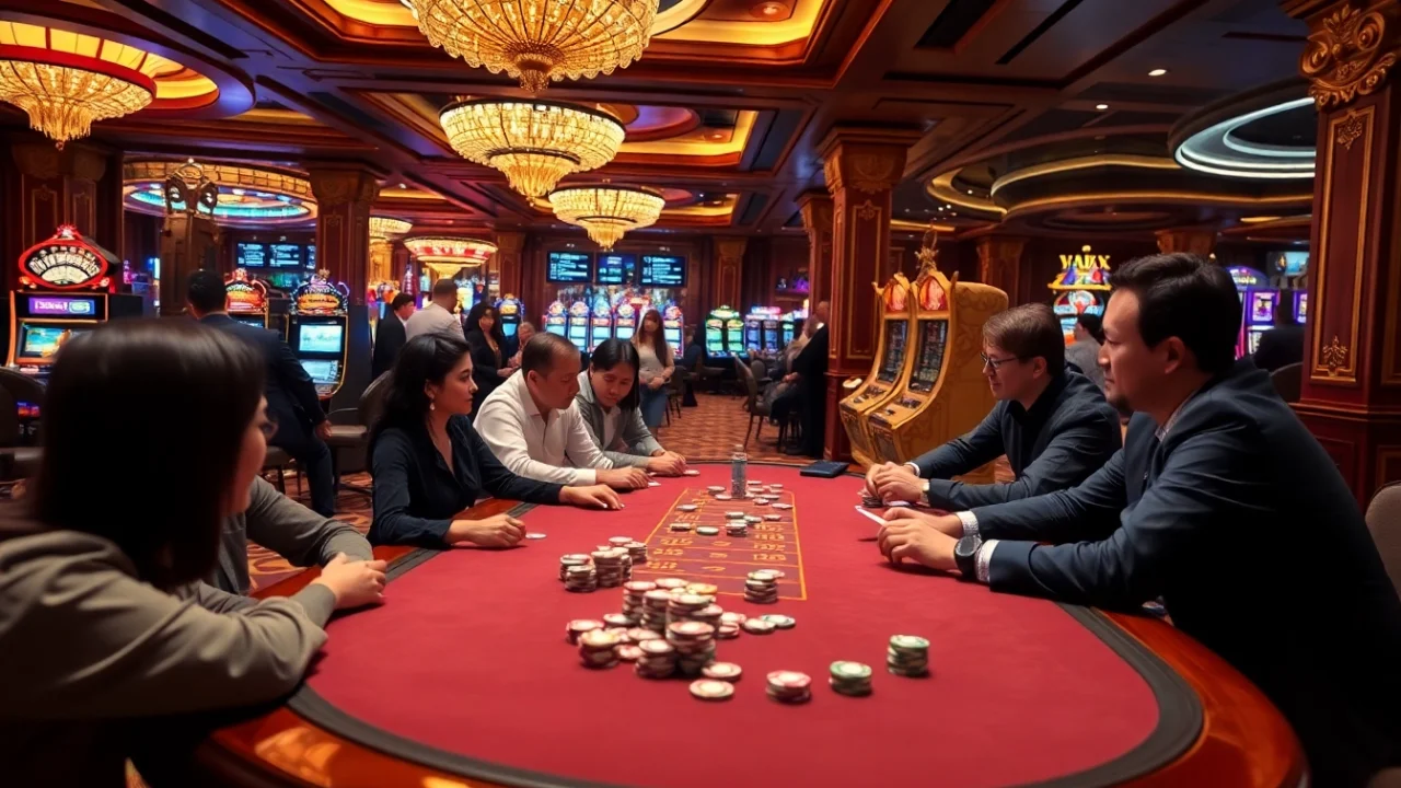 Engage in thrilling casino games at nohu90, experiencing luxury and excitement with vibrant settings.