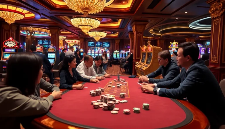 Engage in thrilling casino games at nohu90, experiencing luxury and excitement with vibrant settings.