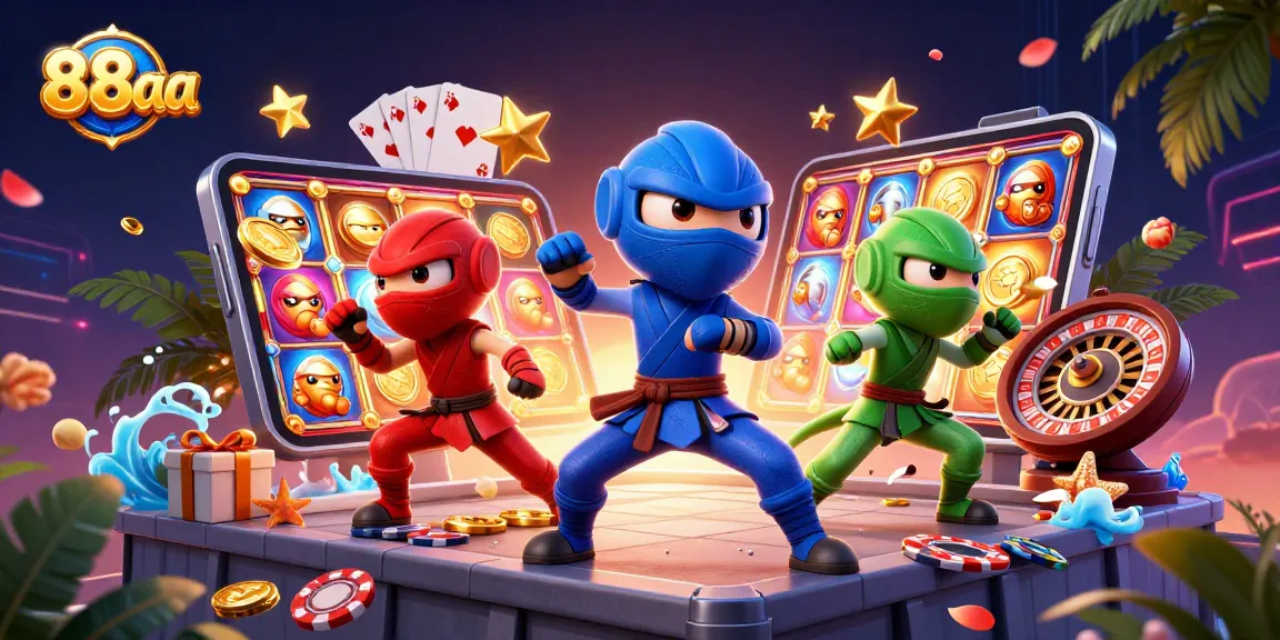 Catch the exciting action on 88aa with vibrant slot games and alluring chameleon ninjas.