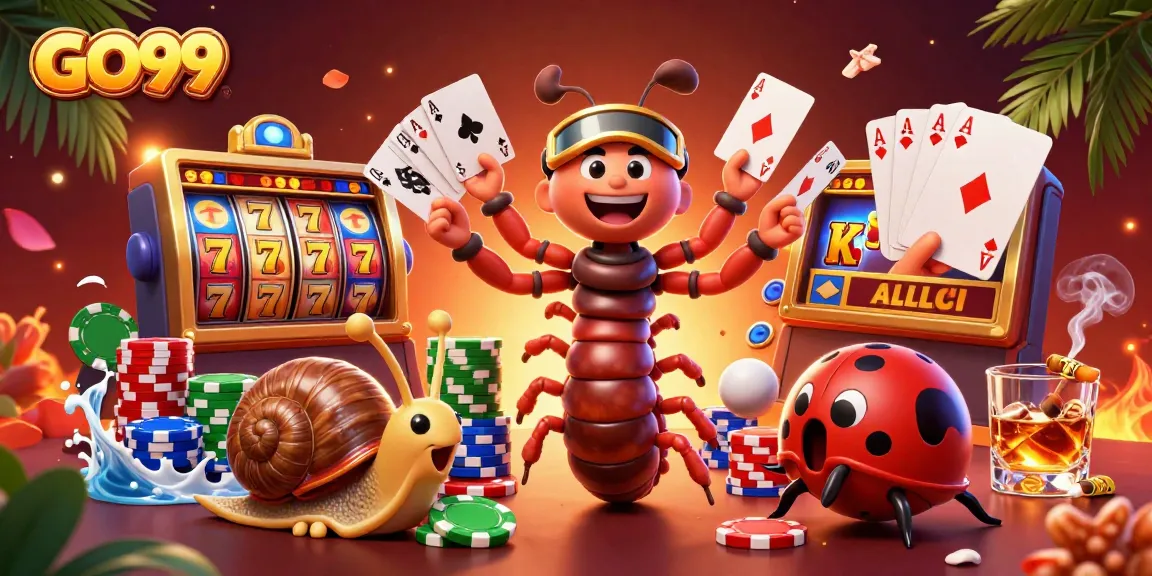Experience the excitement of GO99 casino gaming with vibrant characters and action-packed elements.